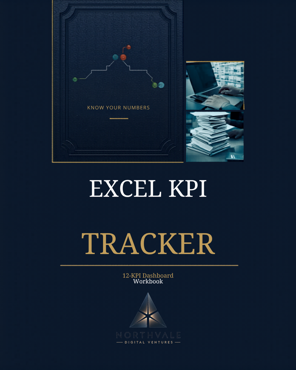 KPI Dashboard Template — Excel Tracker with 12 KPIs + Live Formulas