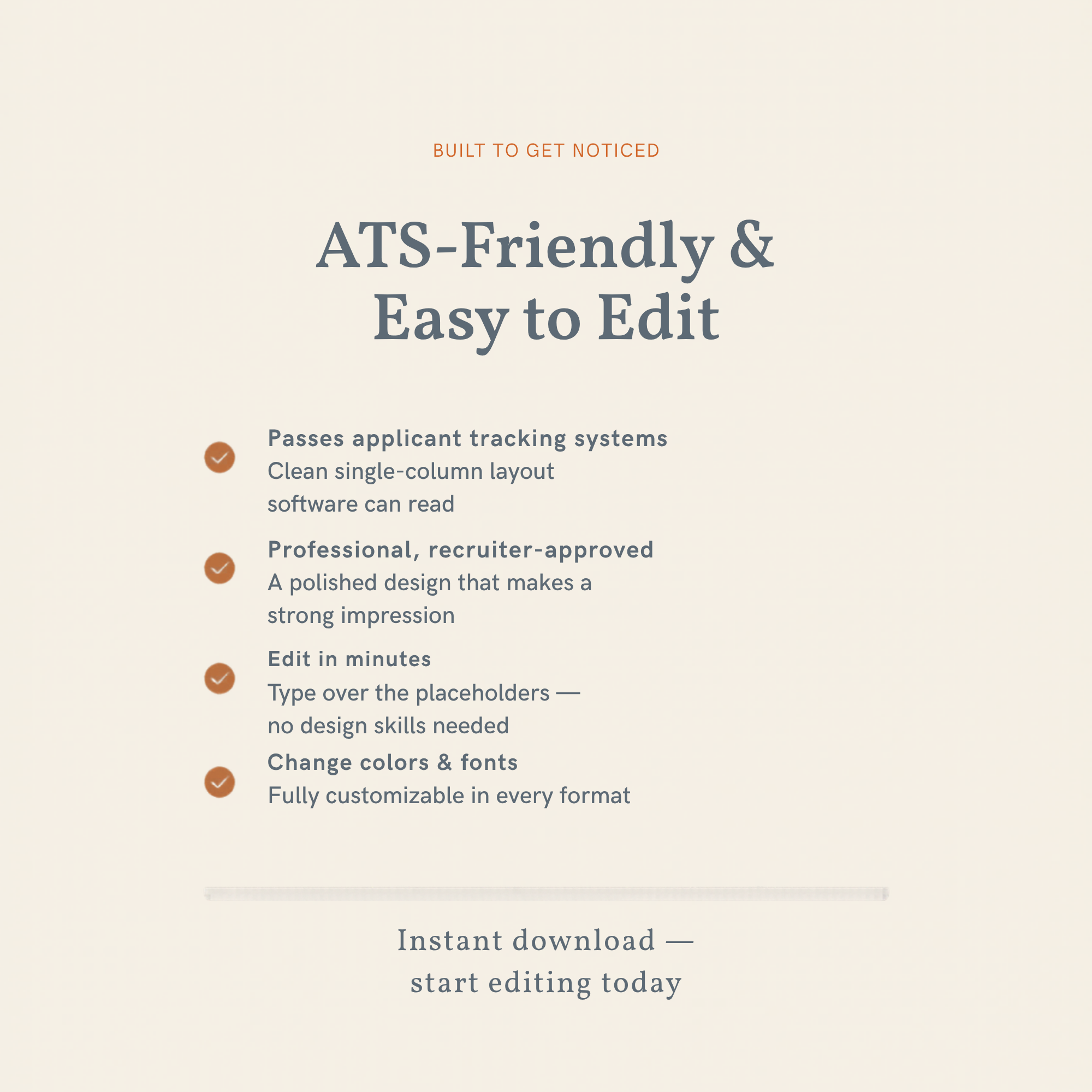 Resume Template Bundle | ATS-Friendly CV | Word, Google Docs, Pages & Canva | Cover Letter + References